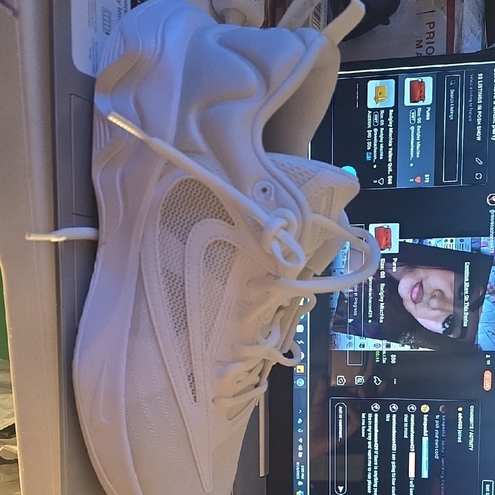 Nike All-White Athletic Sneakers